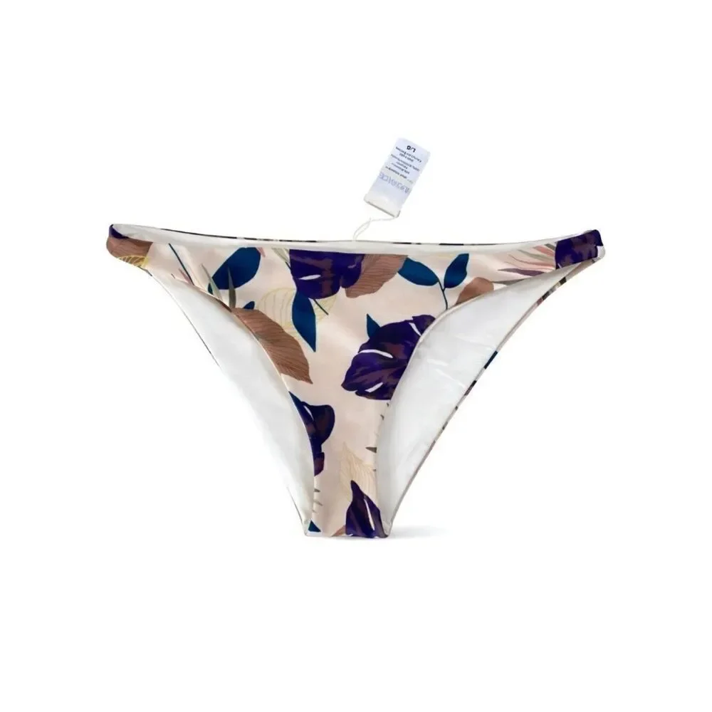 L*Space Camacho Bikini Bottom Lotus Land Floral Size L Seamless Swim